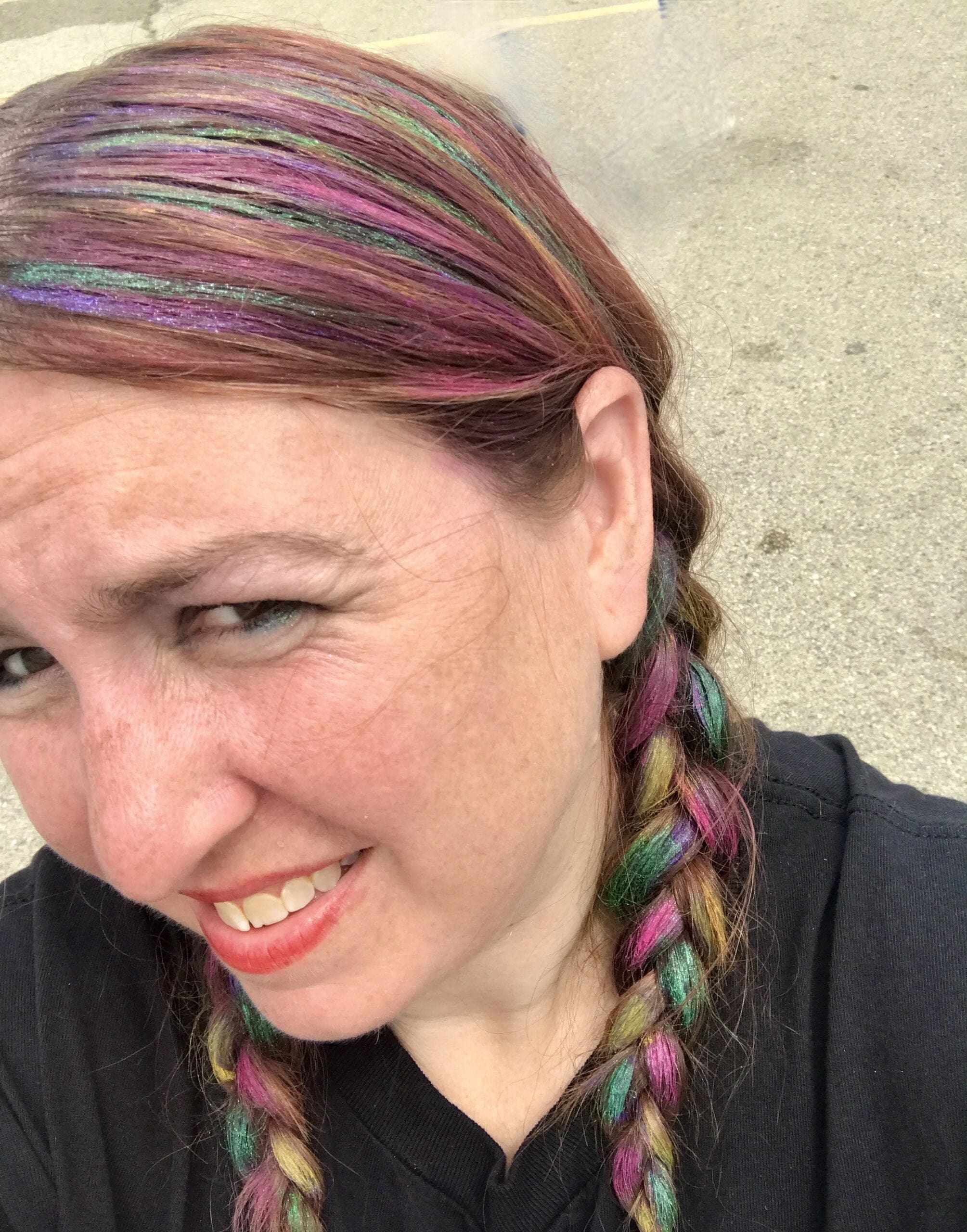 How To French Braid Your Own Rainbow Hair